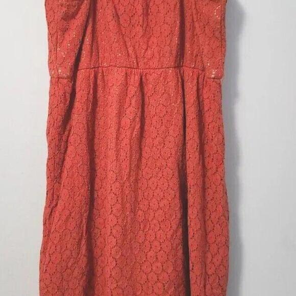 Altar'd State Dress Medium Orange Lace Overlay Fit And Flare - Picture 2 of 8